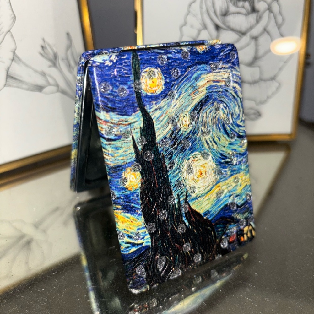 Starry Night Inspired Compact Mirror
